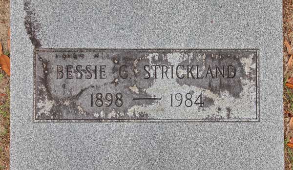 Bessie G. Strickland Gravestone Photo