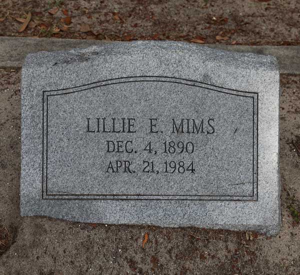 Lillie E. Mims Gravestone Photo