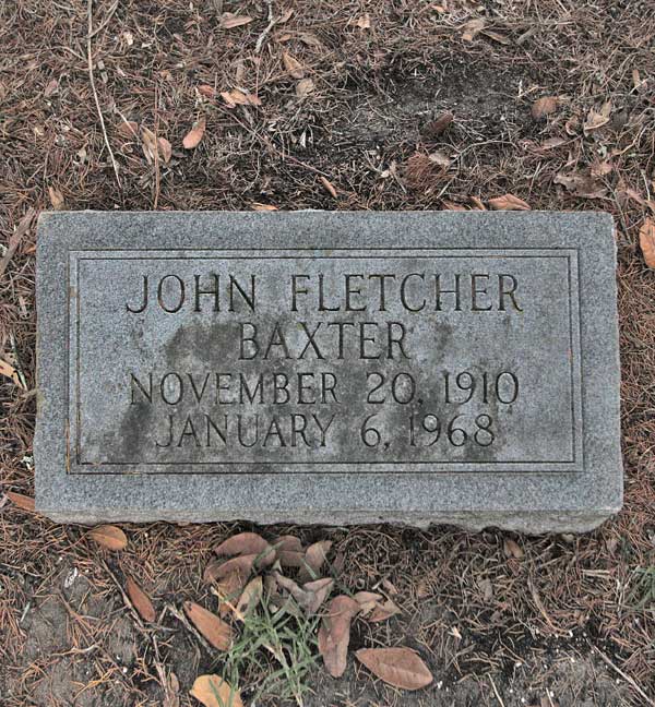 John Fletcher Baxter Gravestone Photo