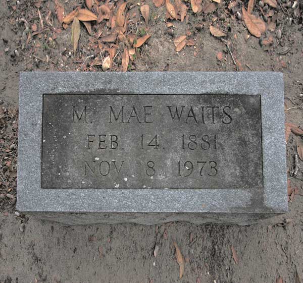M. Mae Waits Gravestone Photo