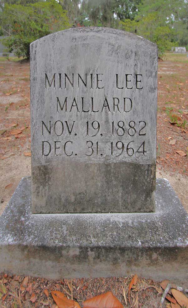 Minnie Lee Mallard Gravestone Photo