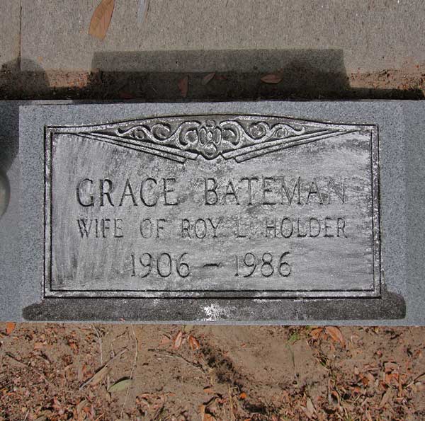 Grace Bateman Holder Gravestone Photo