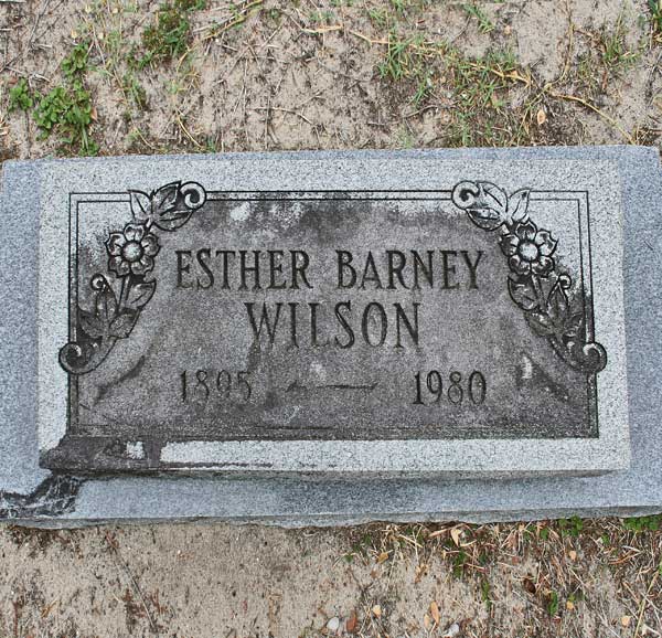 Esther Barney Wilson Gravestone Photo