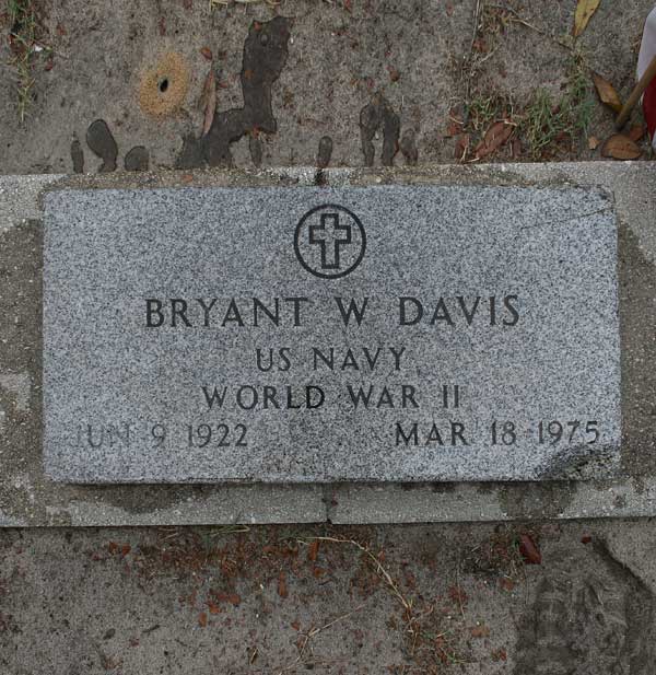 Bryant W. Davis Gravestone Photo