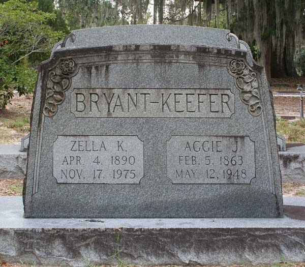 Zella K. & Aggie J. Bryant-Keefer Gravestone Photo
