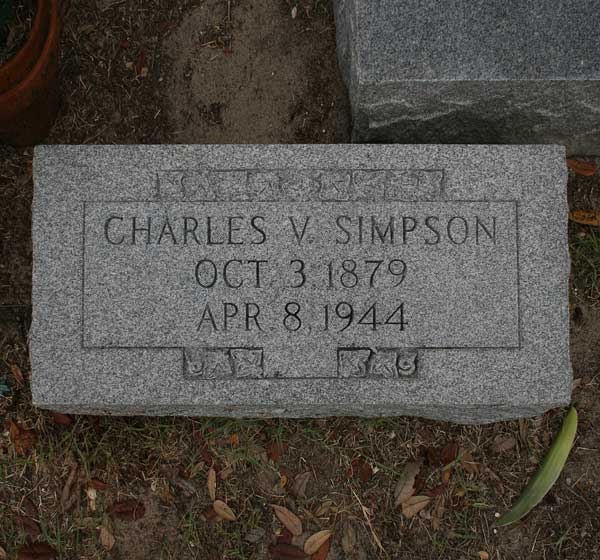 Charles V. Simpson Gravestone Photo
