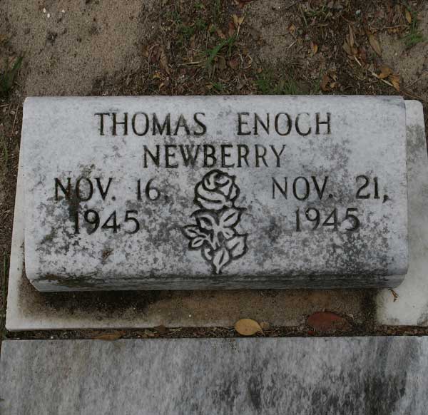 Thomas Enoch Newberry Gravestone Photo