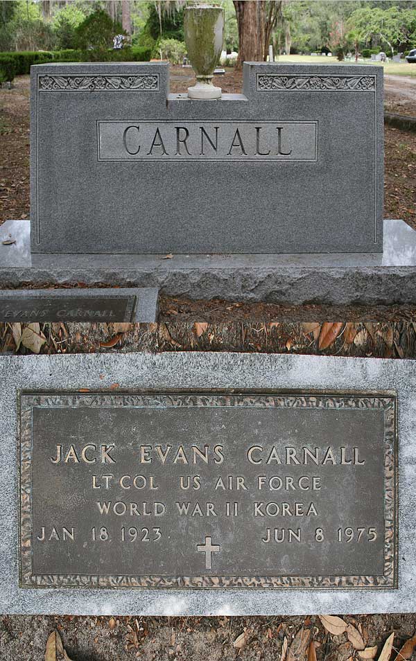 Jack Evans Carnall Gravestone Photo