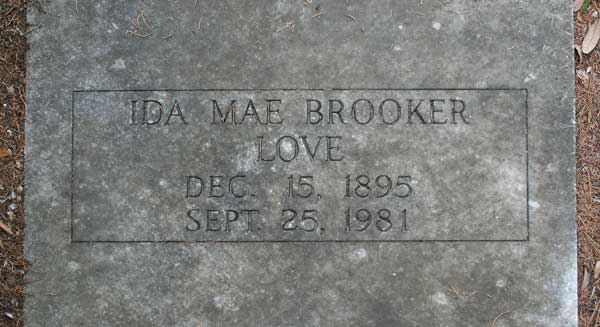 Ida Mae Brooker Love Gravestone Photo