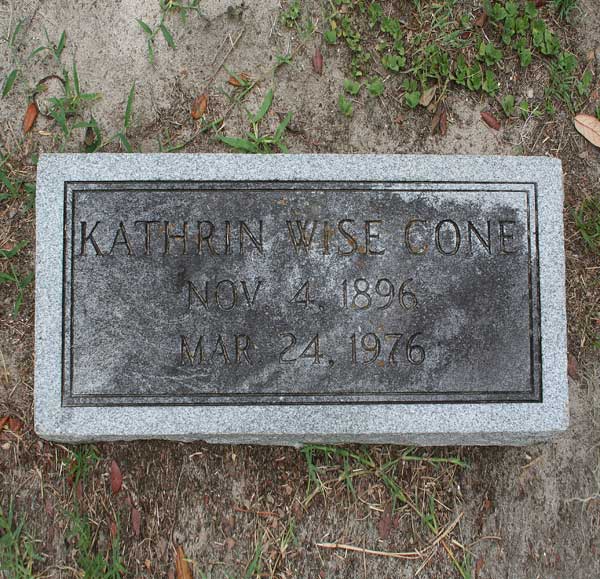 Kathrin Wise Cone Gravestone Photo