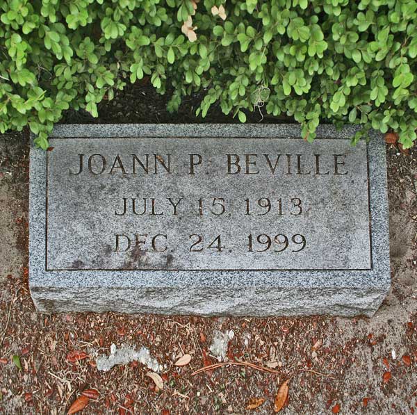 Joann P. Beville Gravestone Photo