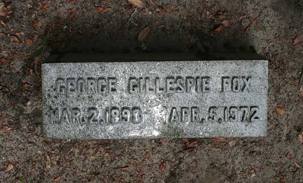 George Gillespie Fox Gravestone Photo