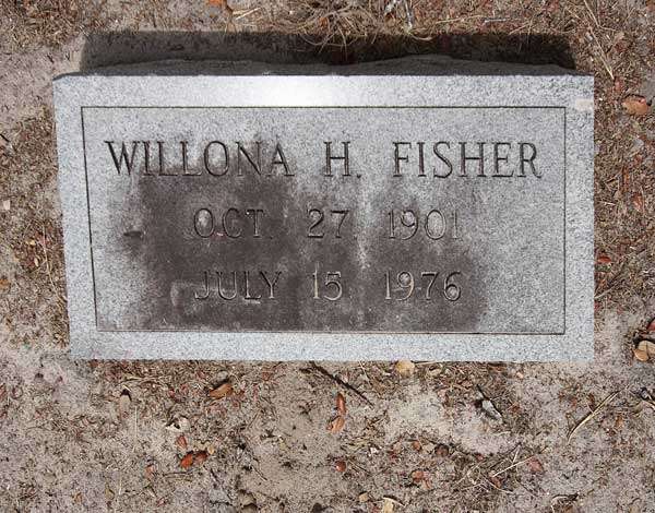 Willona H. Fisher Gravestone Photo