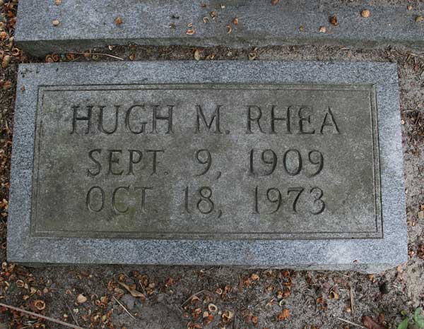 Hugh M. Rhea Gravestone Photo