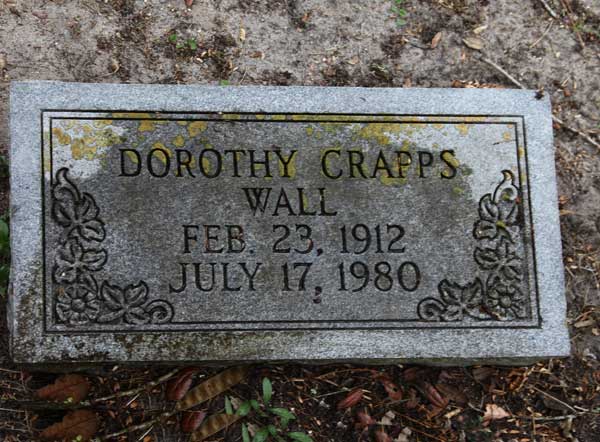 Dorothy Crapps Wall Gravestone Photo