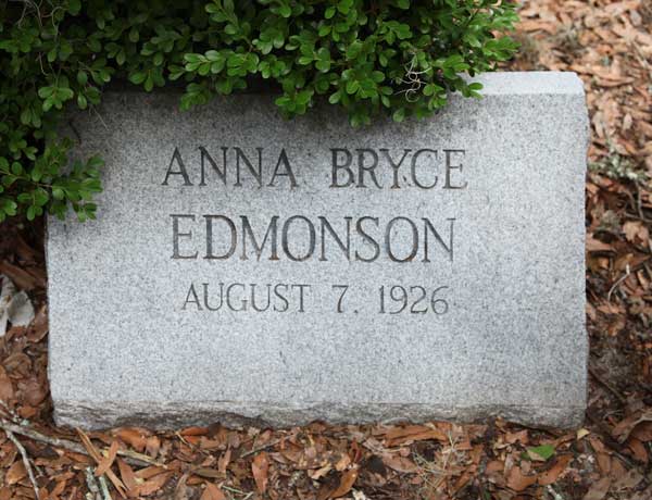 Anna Bryce Edmonson Gravestone Photo