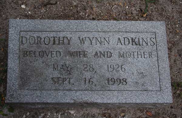 Dorothy Wynn Adkins Gravestone Photo