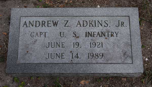 Andrew Z. Adkins Gravestone Photo