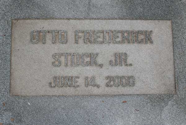 Otto Frederick Stock Gravestone Photo