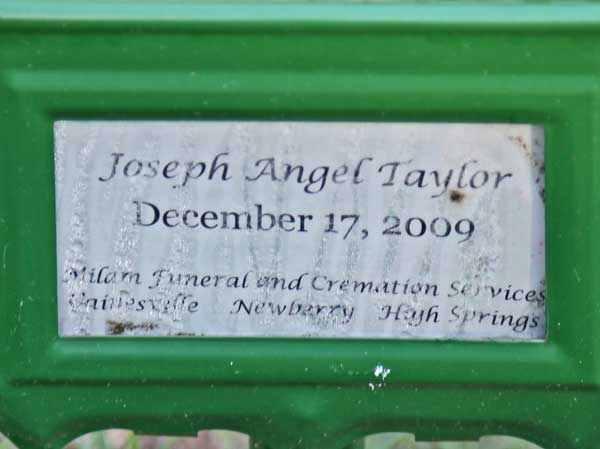 Joseph Angel Taylor Gravestone Photo