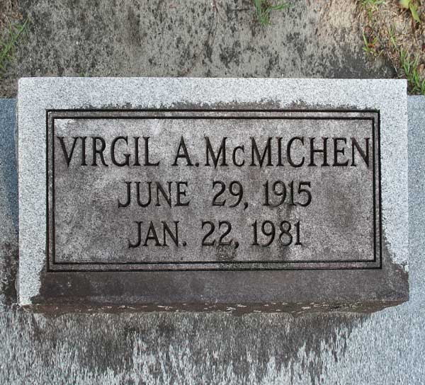 Virgil A. McMichen Gravestone Photo
