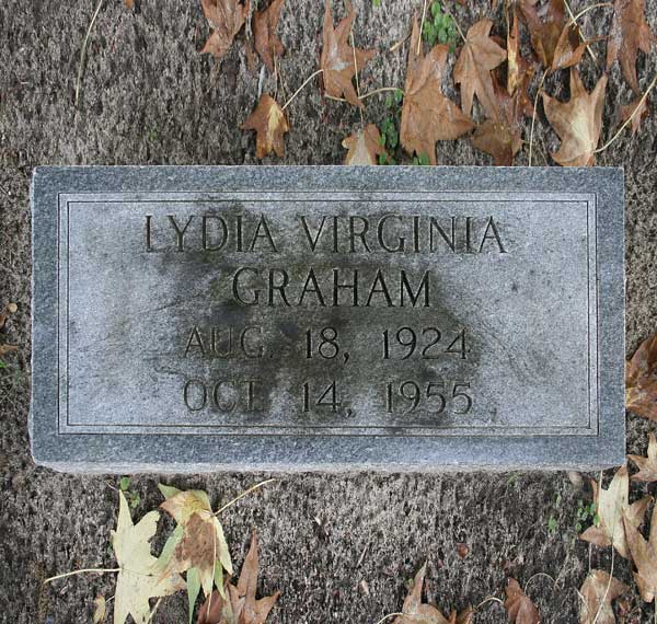 Lydia Virginia Graham Gravestone Photo