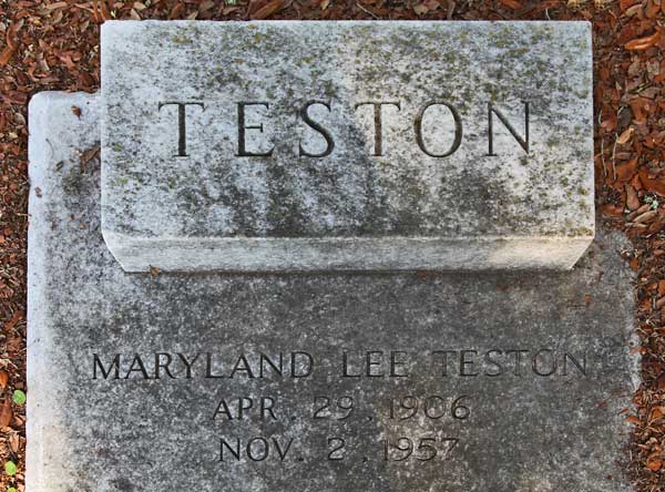 Maryland Lee Teston Gravestone Photo