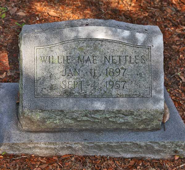 Willie Mae Nettles Gravestone Photo