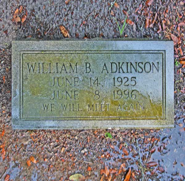 William B. Adkinson Gravestone Photo