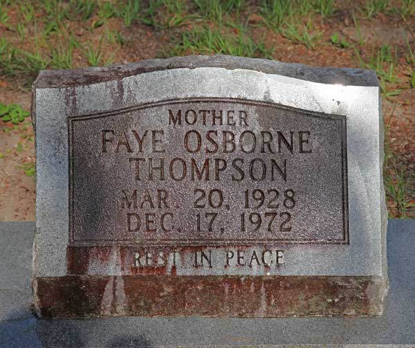 Faye Osborne Thompson Gravestone Photo