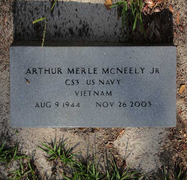 Arthur Merle McNeely Gravestone Photo
