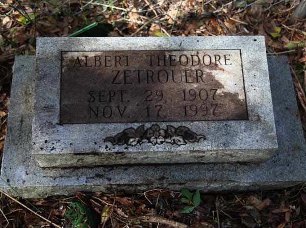 Albert Theodore Zetrouer Gravestone Photo