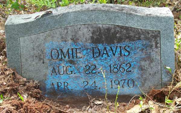 Omie Davis Gravestone Photo