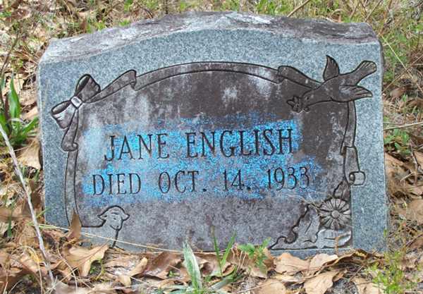 Jane English Gravestone Photo