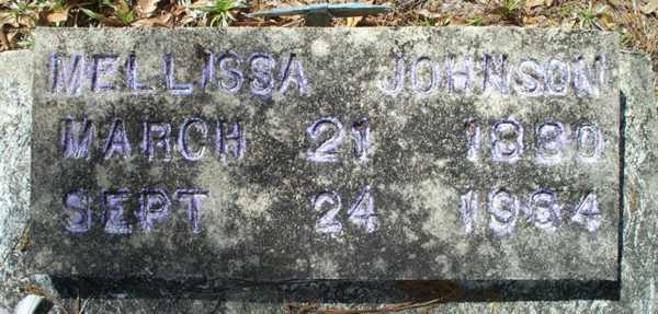 Mellissa Johnson Gravestone Photo