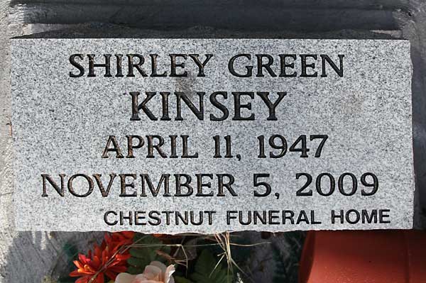 Shirley Green Kinsey Gravestone Photo