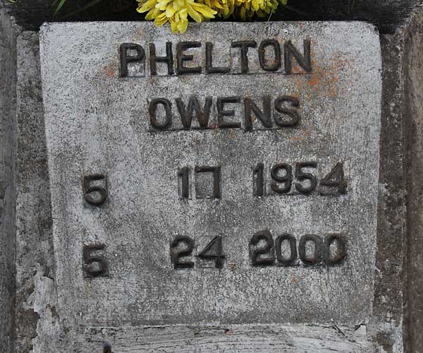 Phelton Owens Gravestone Photo
