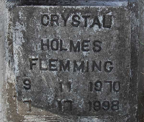 Crystal Holmes Flemming Gravestone Photo