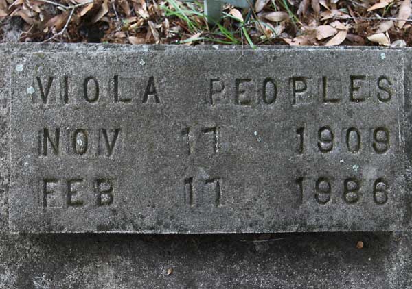 Viola Peoples Gravestone Photo