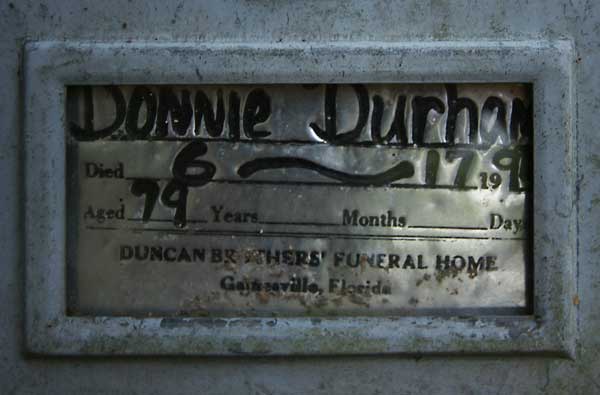 Donnie Durham Gravestone Photo
