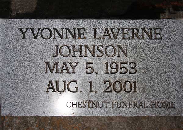 Yvonne Laverne Johnson Gravestone Photo