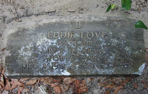 Eddie Love Gravestone Photo