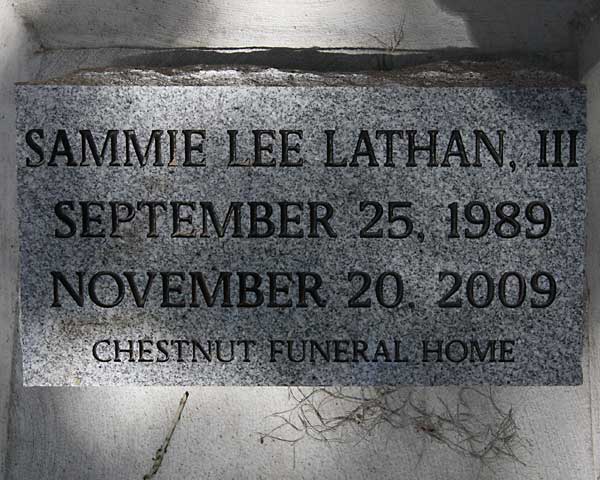 Sammie Lee Lathan Gravestone Photo