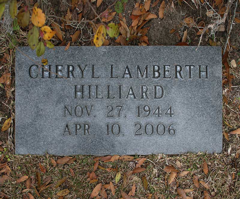 Cheryl Lamberth Hilliard Gravestone Photo