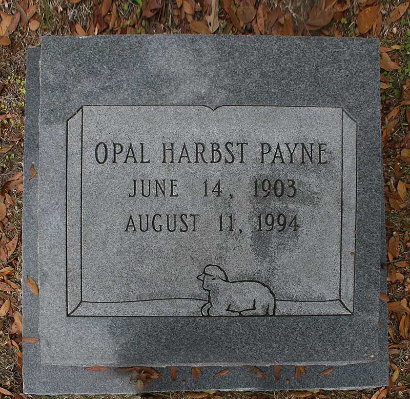 Opal Harbst Payne Gravestone Photo