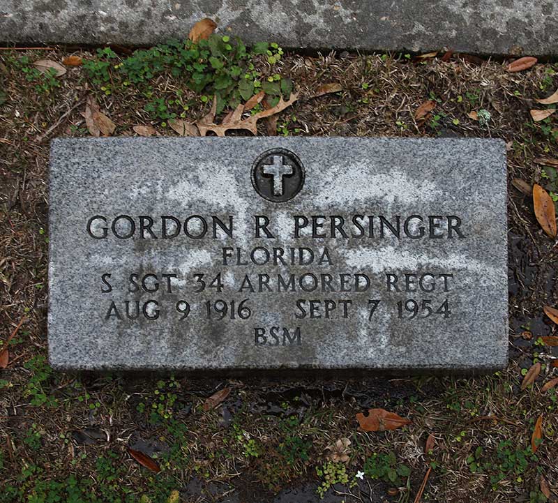 Gordon R. Persinger Gravestone Photo