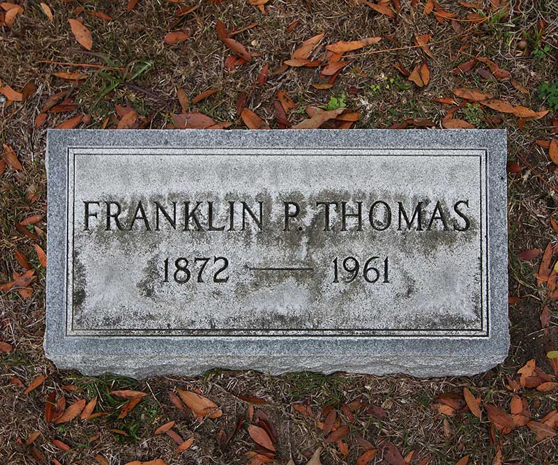Franklin P Thomas Gravestone Photo