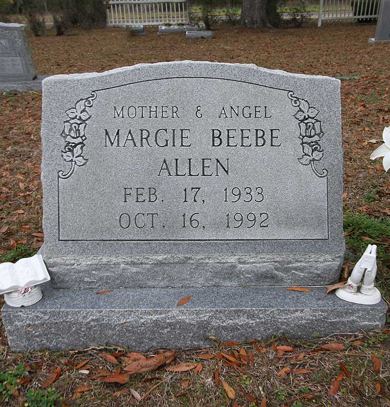 Margie Beebe Allen Gravestone Photo