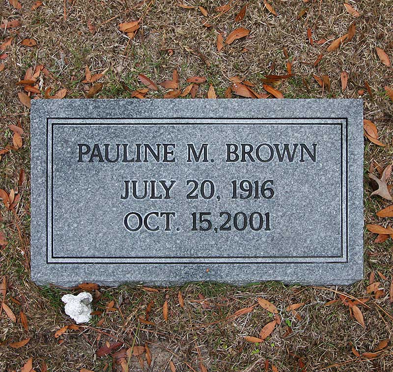 Pauline M Brown Gravestone Photo