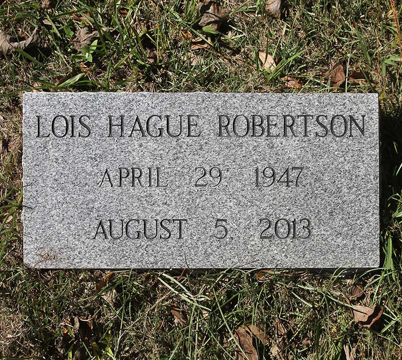 Lois Hague Robertson Gravestone Photo